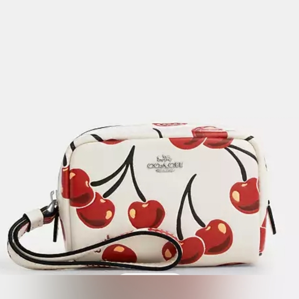 - Coach  Pouch Wristlet With Cherry Print